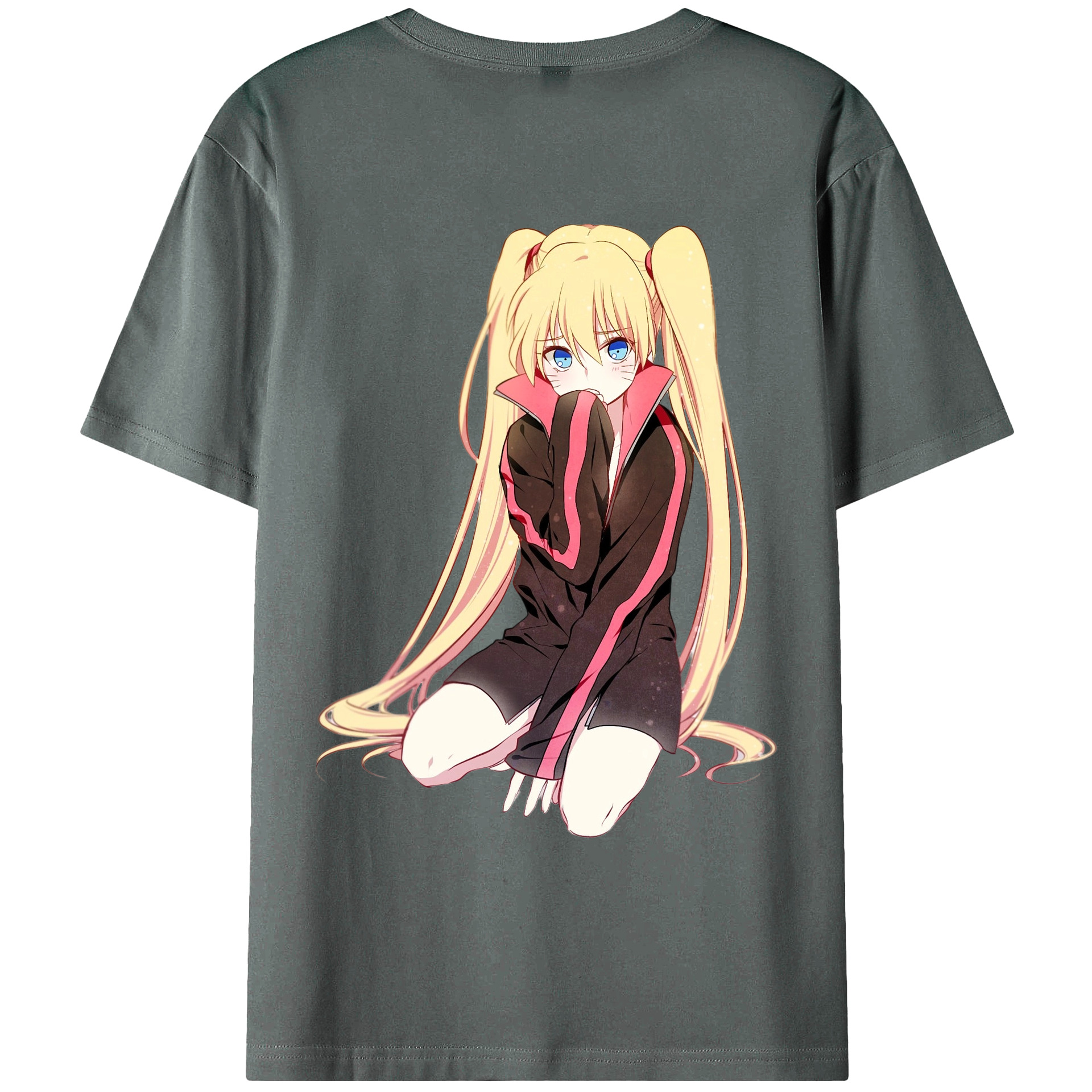 （画像用） NARUTO -ナルト- うずまき ナルト Uzumaki Naruto 綿100％ メンズ半袖Tシャツ（バックプリント） 通気性